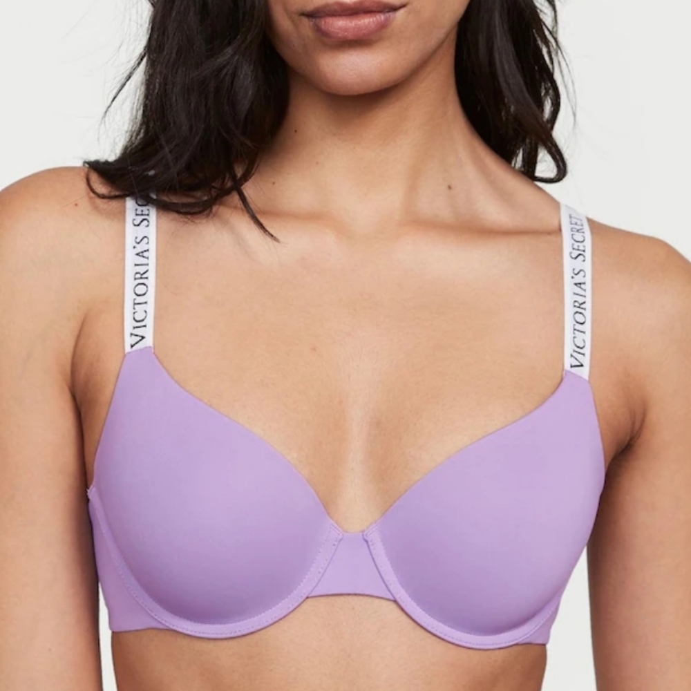 Victoria Secret Lightly Lined Demi Underwire Purple/Lavender 34D Soft Tshirt Bra